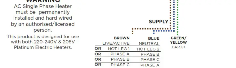 BROMIC BH3623008 Recess Kit For Platinum Heater - WIRING DIAGRAM 6