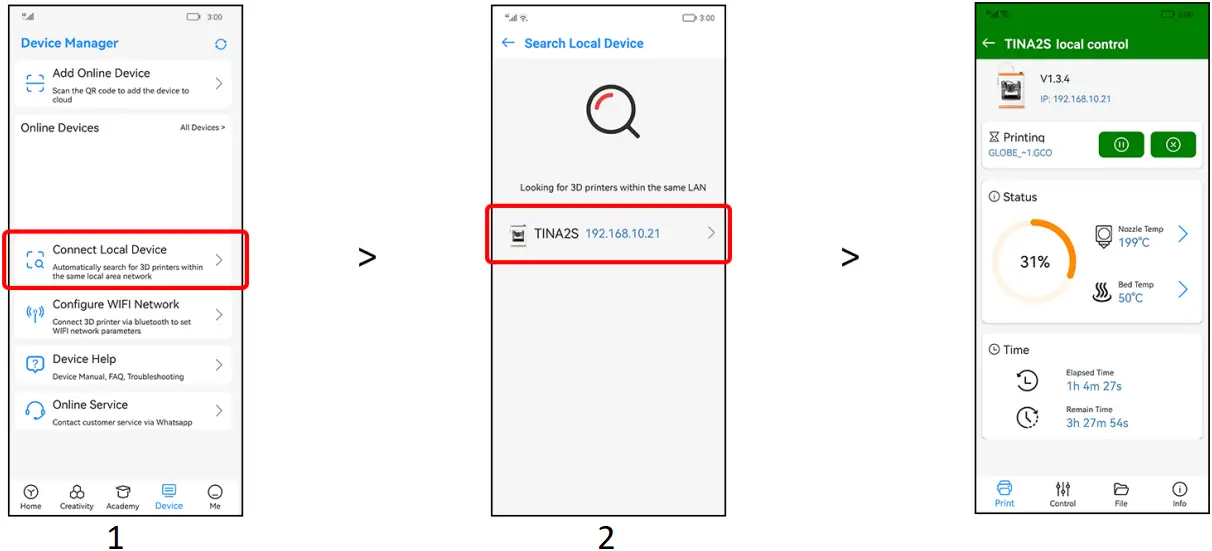 WEEFUN TINA2S - Local device