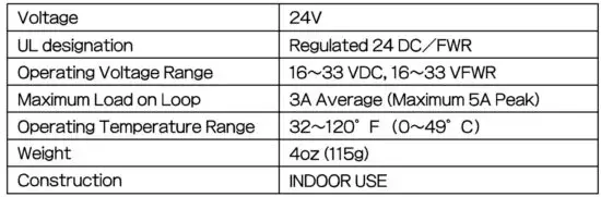 FIG 13 SPECIFICATIONS