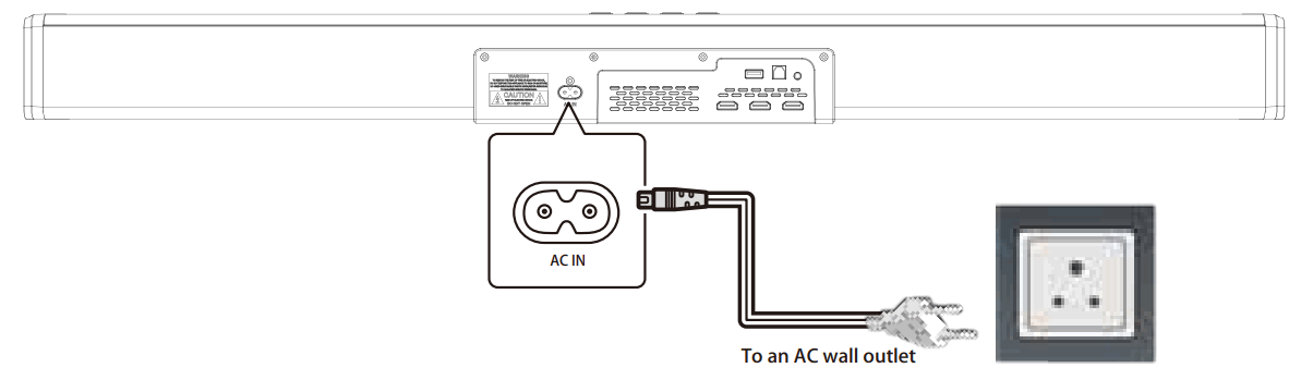 MAJORITY 1000002681 Soundbar with Wireless Subwoofer - Power ON