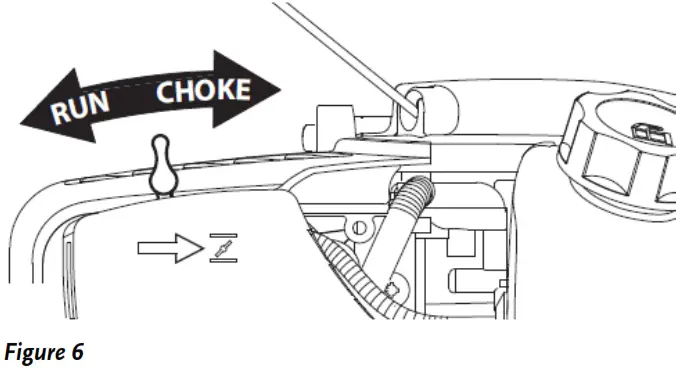 DR Power Equipment PILOT 4C 4 Cycle Mini Tiller Cultivator - CHOKE position