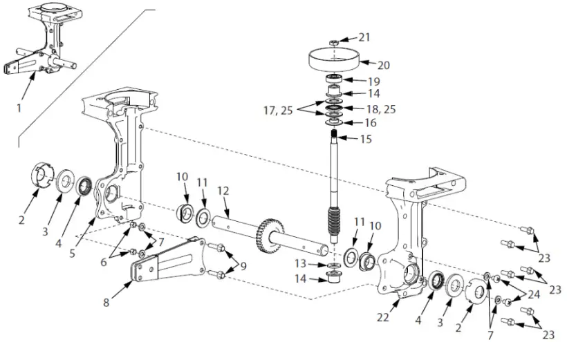DR Power Equipment PILOT 4C 4 Cycle Mini Tiller Cultivator - Transmission Assembly