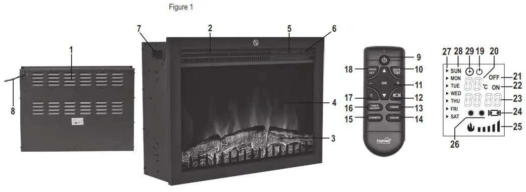 somogyi FKKI 03 Built-in Electric Fireplace - Product Overview 1
