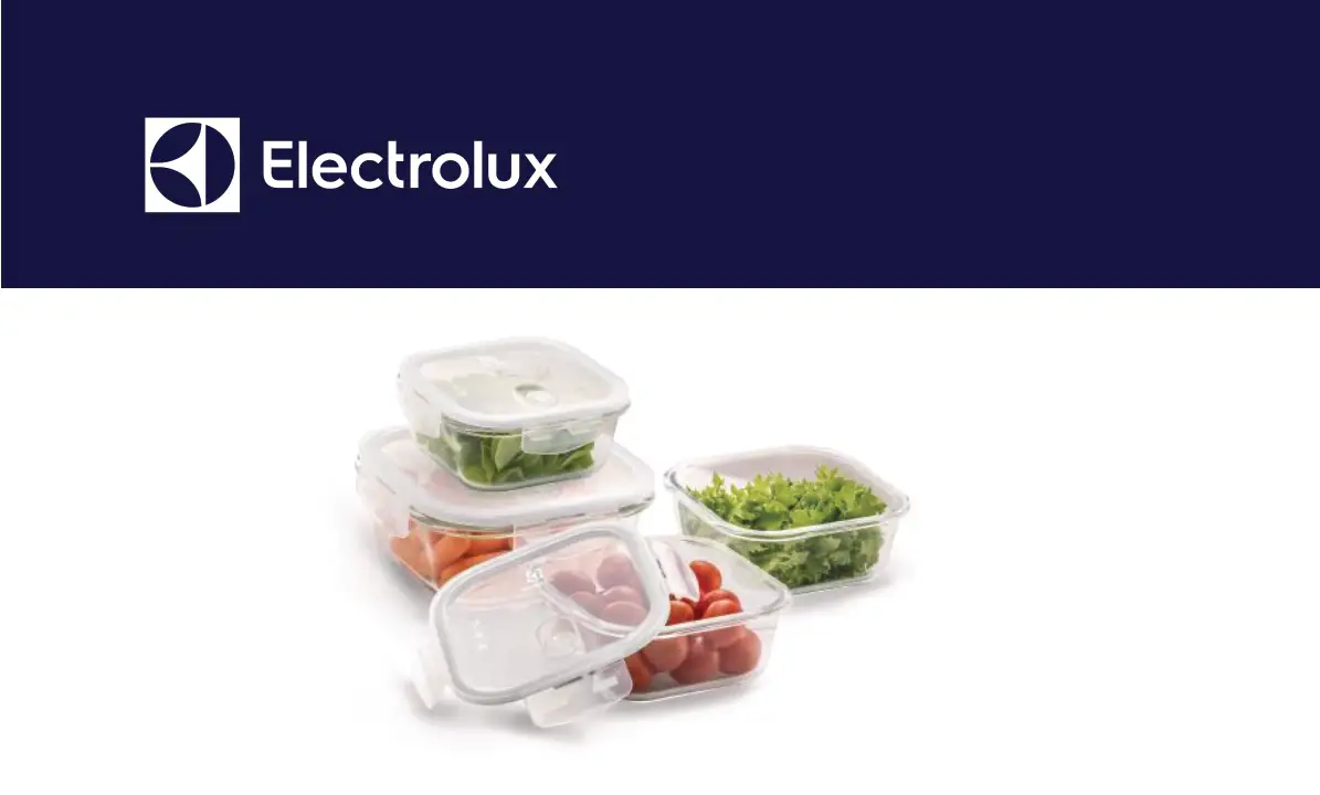 Electrolux EACONG4P 4 Piece Glass Food Containers Instructions