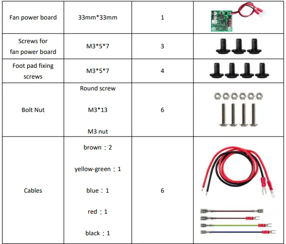 Accessory List Cont. 1