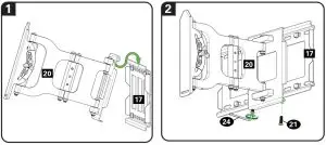 SANUS Full Motion Wall Mount for 37 80 TVs - Attach TV to Arm Assembly