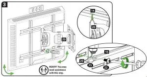 SANUS Full Motion Wall Mount for 37 80 TVs - Hang the TV