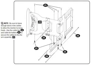 SANUS Full Motion Wall Mount for 37 80 TVs - Manage Cables