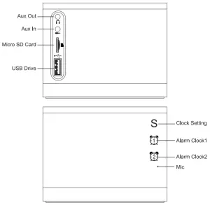 XPOWER XP-QIC2 10W Wireless Charging Alarm Clock - 1