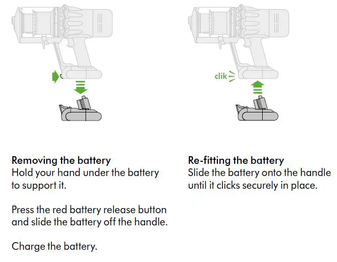 Changing your click-in battery