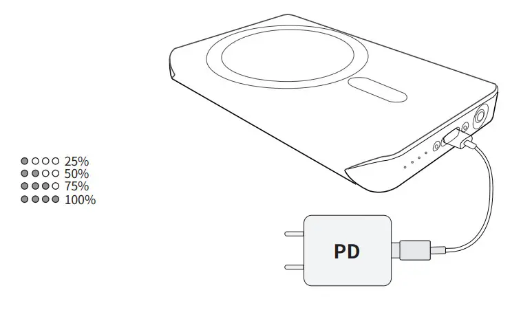 Shenzhen Shi Aiker Electronic Technology BPD001btBK Magnetic Wireless Power Bank - power bank