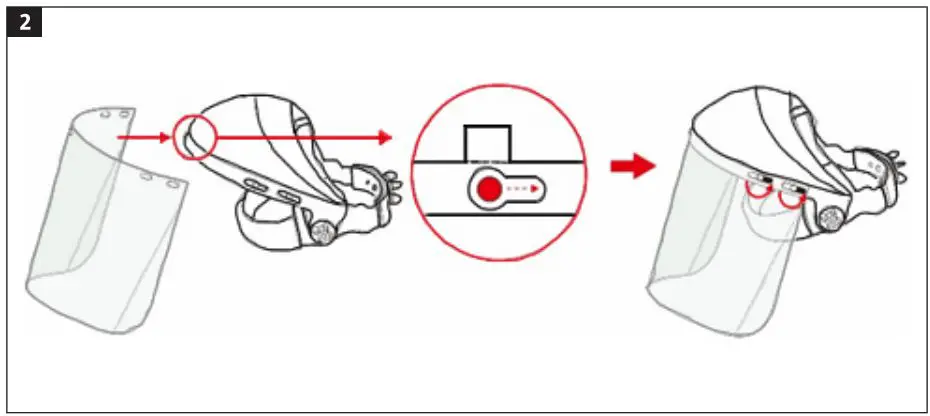 BLUEWEAR 014276 Protective Visor Instruction Manual - Fitting