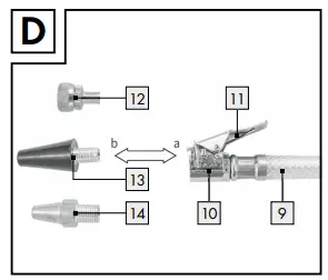 Connecting and removal of adaptor nozzle