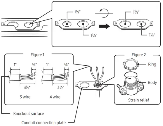 SAMSUNG NE63T8951SS Electric Range - conduit