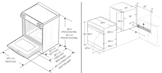 SAMSUNG NE63T8951SS Electric Range - figure
