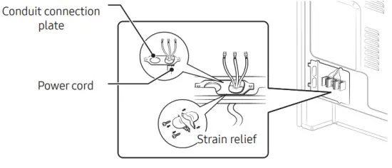 SAMSUNG NE63T8951SS Electric Range - power cord