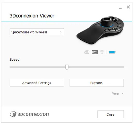 3Dconnexion 3DX 700040 SpaceMouse Pro Wireless 3D Mouse - 3Dconnexion Settings