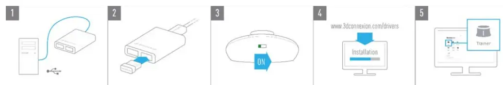 3Dconnexion 3DX 700040 SpaceMouse Pro Wireless 3D Mouse - Installation