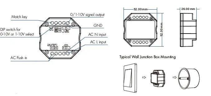 Super=Lighting-LED L1(WZ) 01-10V ZigBee-RF-Push Dimmer FIG 3