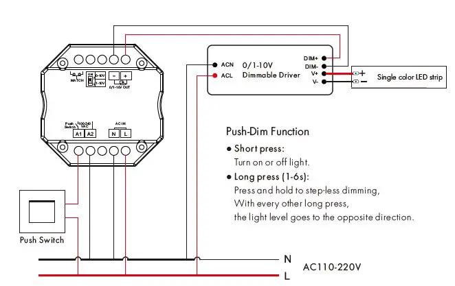Super=Lighting-LED L1(WZ) 01-10V ZigBee-RF-Push Dimmer FIG 5