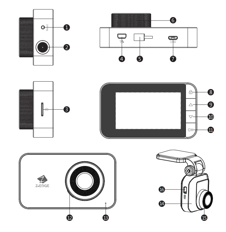 Z-Edge-=WiFi-Dash-Cam,-1920-1080P-FHD-Front-and-Rear-Dash-Cam-fig-2