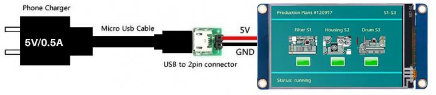 Electronics Hub NX4024T032 3.2 inch Nextion TFT HMI LCD Touchscreen - fig