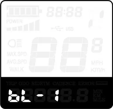 Key DISP KD51C The Ebike Display - Function Summary 11