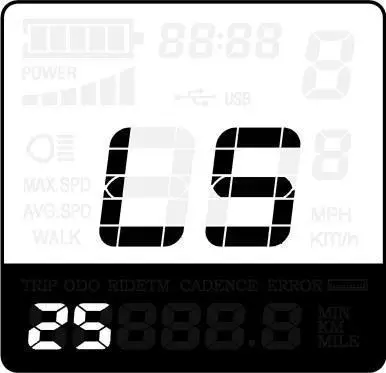 Key DISP KD51C The Ebike Display - Function Summary 14