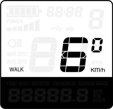 Key DISP KD51C The Ebike Display - Function Summary 3