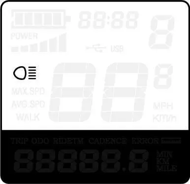 Key DISP KD51C The Ebike Display - Function Summary 4