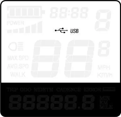 Key DISP KD51C The Ebike Display - Function Summary 8