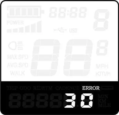 Key DISP KD51C The Ebike Display - Function Summary 9