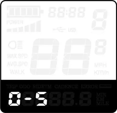Key DISP KD51C The Ebike Display - Personalized Parameter Settings 3
