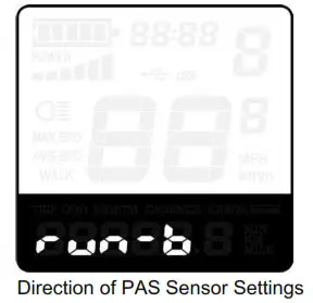 Key DISP KD51C The Ebike Display - Personalized Parameter Settings 5