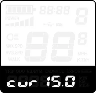 Key DISP KD51C The Ebike Display - System Settings =