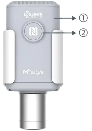 Milesight EM500-CO Outdoor Environment Monitoring Senso - Front View of EM5002