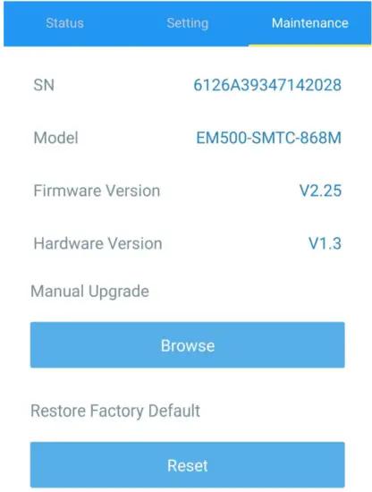Milesight EM500-CO Outdoor Environment Monitoring Senso - Reset to Factory Default2