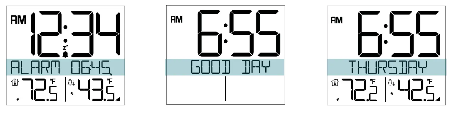 LA CROSSE 616 1410B Atomic Projection Clock with Indoor Outdoor Temperature -FIG-7