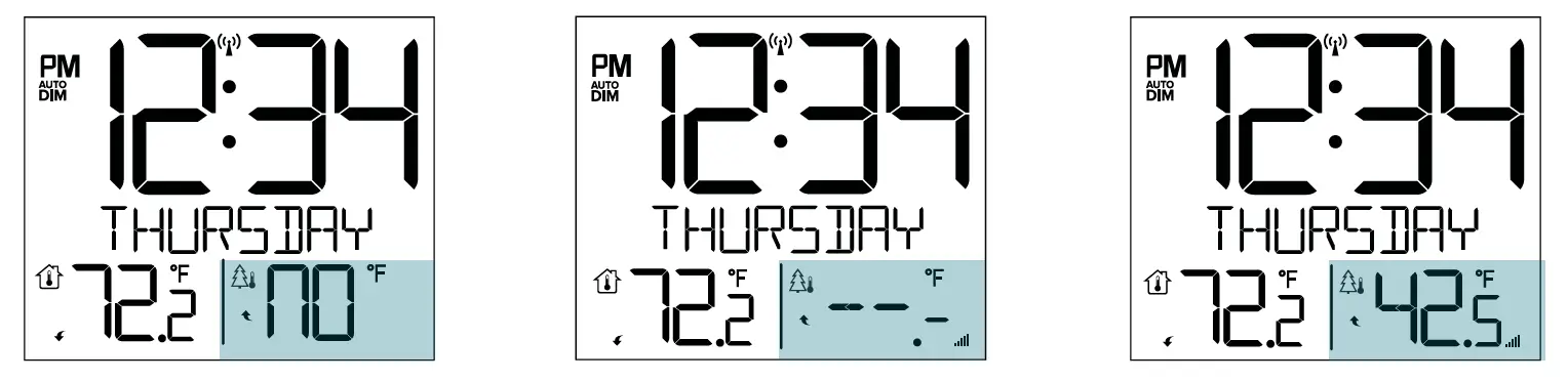 LA CROSSE 616 1410B Atomic Projection Clock with Indoor Outdoor Temperature -FIG-9