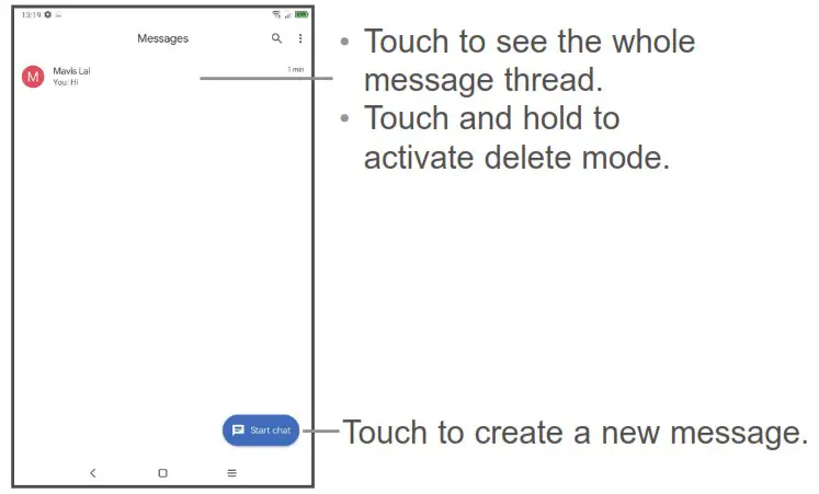 TCL alcatel 3T8 Tablet - Write message