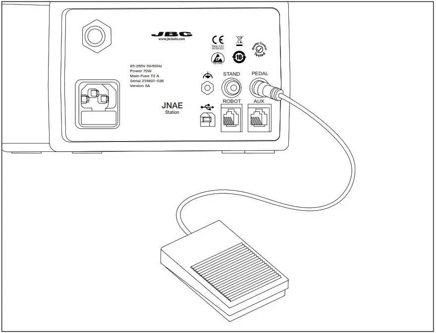 JBC JNASE 9A (100V)High Precision Hot Air Station - Pedal