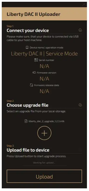 Choose upgrade file