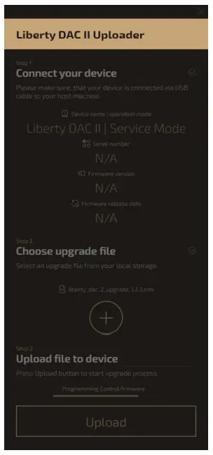 Start uploading process