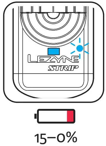 LEZYNE 23270 Strip Drive Stvzo Rear Light - Battery & Charging 2