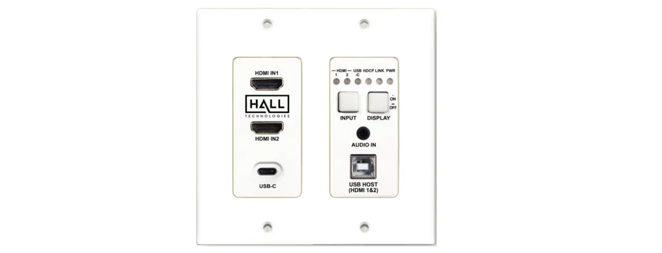 Hall Technologies Dscv2-70-tx-us 4k Uhd In-wall Transmitter With Usb Host And Cec Triggering User Manual