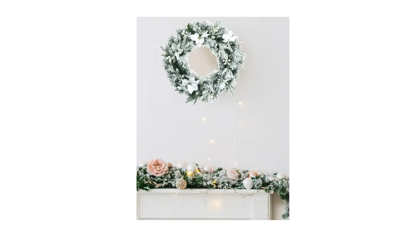 Gymax Gym08411 24 Inch Pre-lit Snow Flocked Artificial Christmas Wreath With Led-lights Instruction Manual