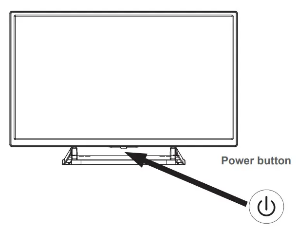 BLAUPUNKT BN24H1131BKB 24 Inch HD LED TV - power button