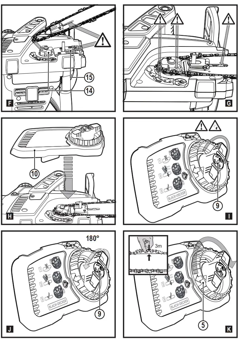 BLACK DECKER GKC1825L50-QW Chainsaw - Figure 2