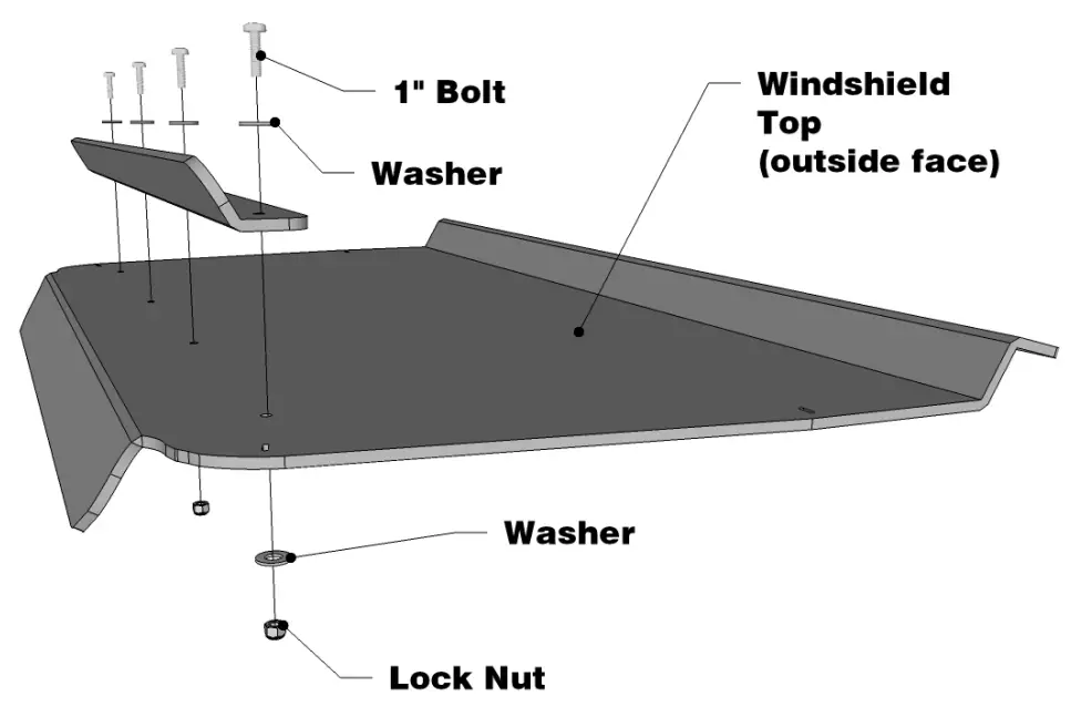 FALCON RIDGE HO 1000 WD05 Care of Honda 1000 Aero Vent Polycarbonate Windshield - fig 5