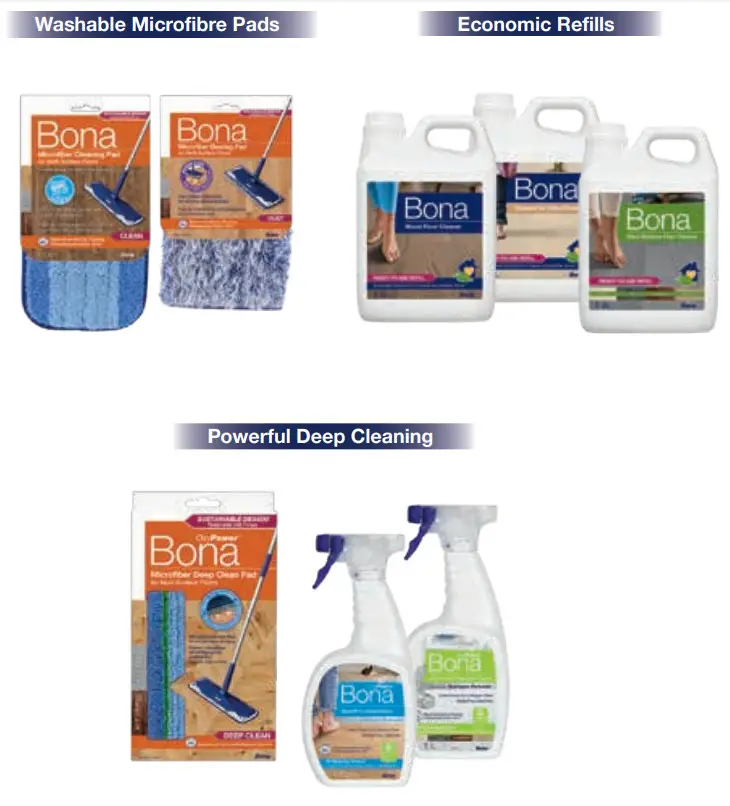 Bona Premium Spray Mop for Wood Floors - pads